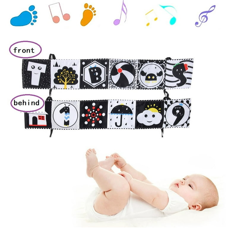 sixwipe 9 Pack Black and White Sensory Toys for Babies, Sensory Baby Toys  0-6 Months with Black and White Cards for Brain Development, High Contrast