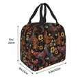 thumbnail image 3 of Lsque Sunflower Rooster Pattern Lunch Bag Women/Men Insulated Lunch Box,Small Leakproof Cooler Food Lunch Containers Reusable High Capacity Lunch Tote Bags, 3 of 6