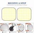 thumbnail image 6 of Xecao Lemon Yellow Checkboard for Foldable Car Sun Shades (2-Pack) offer sun protection with an easy-fold design for convenient windshield shading., 6 of 7