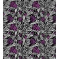 thumbnail image 3 of Ambesonne Grunge Duvet Cover Sets, Vintage Murky Wavy Lines, 2-King, Charcoal Grey and Purple, 3 of 7