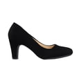 thumbnail image 2 of INCÃGNITA Zapatillas de Mujer Lisas tipo Ante Negro Tacón Ancho Formales 040DE1 negro 27 Incógnita 040DE1, 2 of 5
