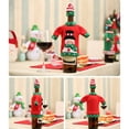 thumbnail image 6 of CIYISON Christmas Wine Bottle Sweater Cover with Hat Set Santa Reindeer Snowman Wine Bottle Bag for Christmas Party Decorations, 6 of 16