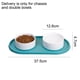 thumbnail image 2 of Juego de cuencos de cerámica para perros con tapete de silicona antideslizante, cuenco de alimentación para perros de boca ancha, 2 of 5