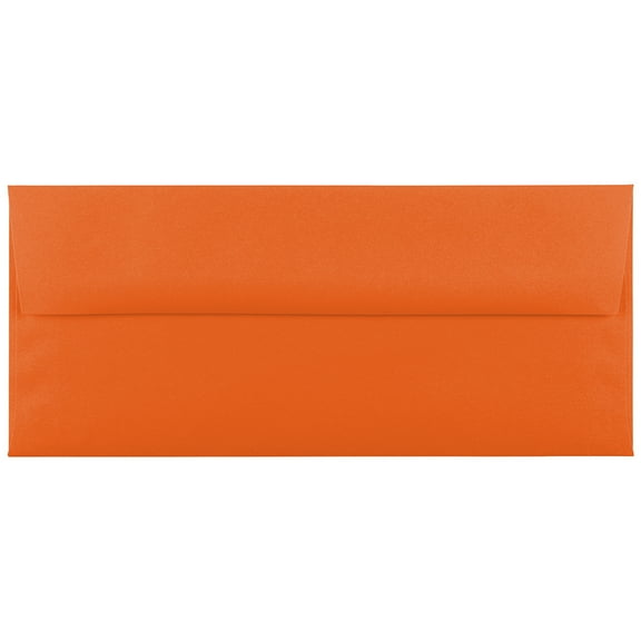 JAM Paper No. 10 Envelopes, 4 1/8 x 9 1/2, Orange, 25/Pack