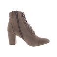 thumbnail image 2 of Madden Girl Womens Justinee Faux Suede Heels Combat & Lace-up Boots, 2 of 3