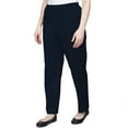 thumbnail image 2 of Alfred Dunner Womens Petite Soft Twill Mid-Rise Regular Fit Straight Leg Casual Pant, 2 of 6