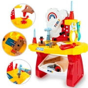 UNIH Kids Tool Bench and Pretend Play Workbench for KidsToddler Boys Girls Ages 2 3 4 5  Kids Pro Play Workshop with 33 Pieces Toy Tool Set