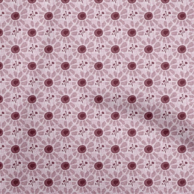 oneOone Georgette Viscose Rose Pink Fabric Block Fabric For Sewing Printed Craft Fabric By The Yard 42 Inch Wide