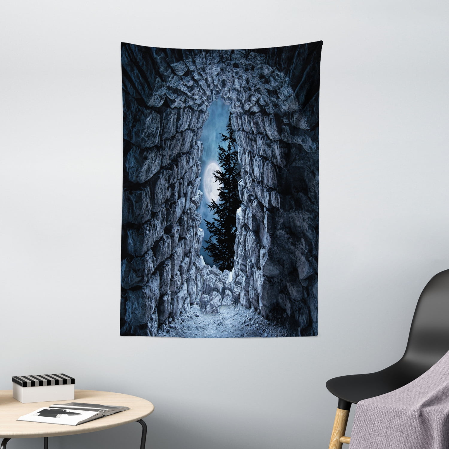 Horror Gothic Red Forest Tapestry Wall Hanging for Living Room Bedroom Artwork
