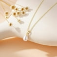 thumbnail image 3 of Turandoss Pearl Necklaces for Women GirlsDainty Gold Pearl Choker Pendant Necklace for Women Trendy Simple Elegant Gold Bridal Wedding Necklace for Womens Jewelry Bridesmaid Proposal Gifts, 3 of 8