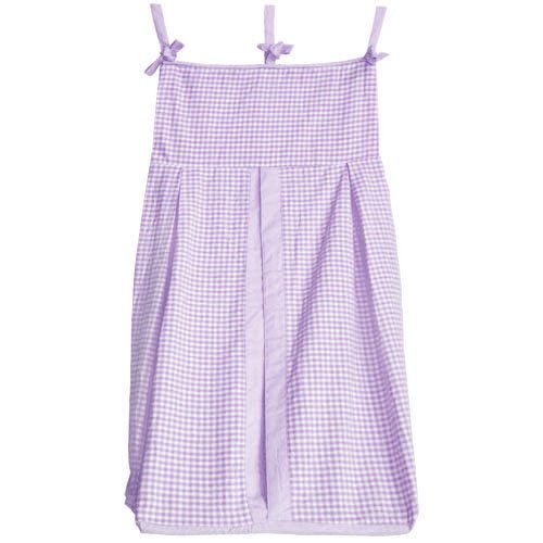 Seed Sprout - Basics Gingham Diaper Stacker, Lavender