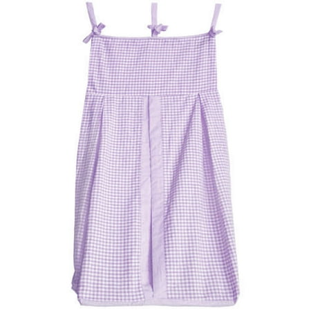 Seed Sprout - Basics Gingham Diaper Stacker, Lavender