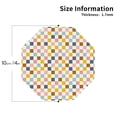 thumbnail image 2 of Kdxio Colorful Checkered 1 Funny Coasters,4 Pcs Leather Coasters,Housewarming Gifts,Protect Furniture from Water Marks Scratch and Damage, 2 of 6