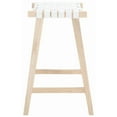 thumbnail image 4 of SAFAVIEH Abreu Modern Style Rectangle Barstool, Cognac/Natural (20 in. W x 18.5 in. D x 30 in. H), 4 of 8