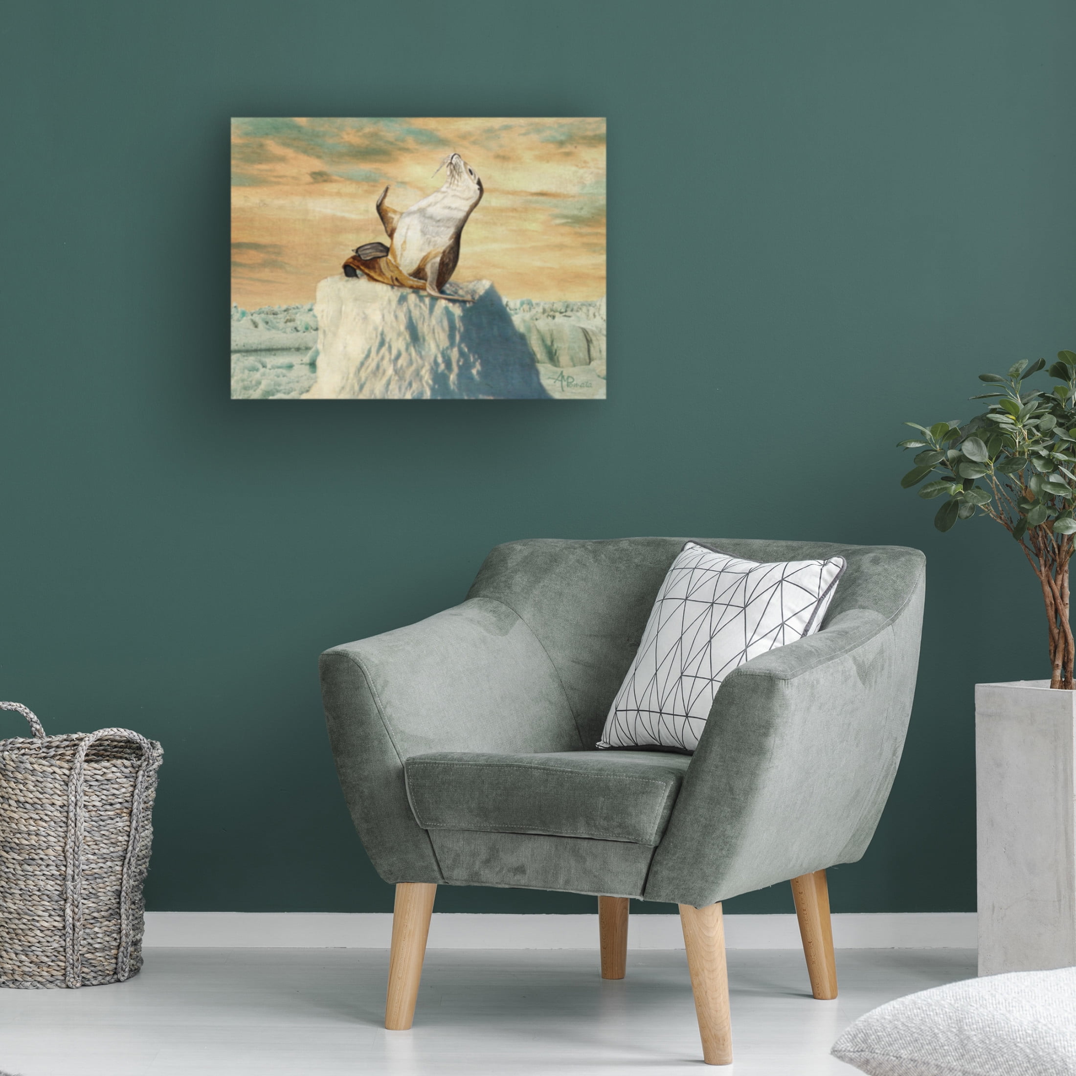 Canvas Wall Art - Angeles M. Pomata 'Greetings From The Arctic' Wall Art for Living Room, Bedroom, or Office Décor by Trademark Fine Art - 24 x 18 Inches