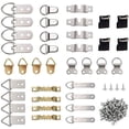 thumbnail image 1 of Kit de ganchos para colgar cuadros de 96 piezas, 9 modelos de servicio pesado Ganchos para colgar marcos de cuadros con tornillos y caja de almacenamiento para colgar cuadros de fotos JFHHH pequeña, 1 of 5