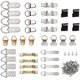 thumbnail image 1 of Kit de ganchos para colgar cuadros de 96 piezas, 9 modelos de servicio pesado Ganchos para colgar marcos de cuadros con tornillos y caja de almacenamiento para colgar cuadros de fotos JFHHH pequeña, 1 of 5