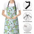 thumbnail image 6 of Picia Cute Floral Frog Waterproof Apron for Unisex Adult - Adjustable Bib Apron with Pockets, Ideal for Cooking, Gardening, Painting, and Household Chores, 6 of 9