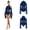 Navy Blue, variant on Women Lyrical Dance Leotard Glitter Rhinestones Cold Shoulder Long Sleeves Sheer Mesh Waist Bodysuit Dancewear Yellow XL
