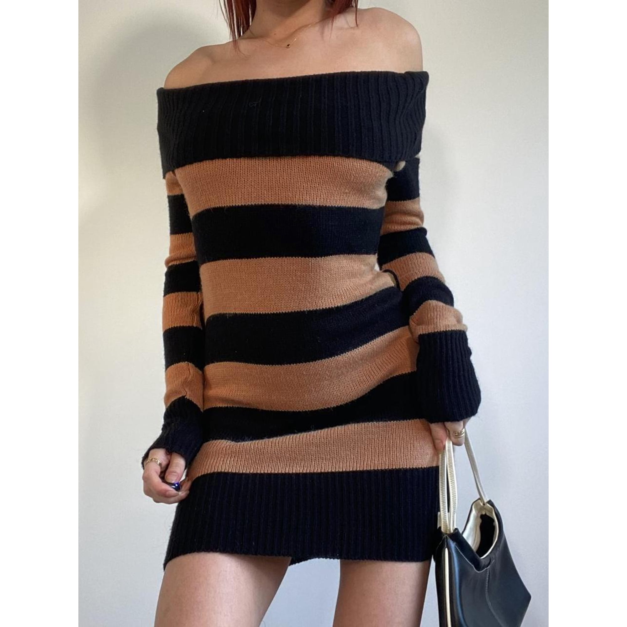 knee length dresses for ladies Boardwalk Off Shoulder Mini Dress main image 0