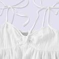thumbnail image 5 of Cute Summer Tops for Women Adjsutable Spaghetti Strap Bowknot Camisole Long Blouses Vacation Going Out Shirt (M, White), 5 of 7