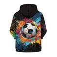 thumbnail image 2 of chaqlin Soccer Sweatshirts for Boys 14-16 Trendy Y2K Zip up Hoodies Paint Splatter Long Sleeve Hooded Jacket Kids Pullover Tops with Pockets Fall Winter Clothes, 2 of 7