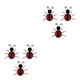 thumbnail image 2 of Inteprter 3x Decoraciones elegantes para el hogar Mano de obra exquisita y artística Acentos elegantes para el hogar Decoraciones de jardín rojo 2Conjunto, 2 of 6