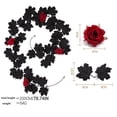thumbnail image 3 of Aurorax Halloween Garland Indoor Decor,Gothic Furniture Accents 4 Size Dark Academia Black Red Thanksgiving Halloween Decorations Indoor for Mantle Staircase Porch Home Desktop Centre, 3 of 5