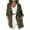 Army Green, variant on hotojiny Womens Trench Coat Fall Casual Long Sleeve Lapel Midi Peacoat Fashion Open Front Jacket with Pockets