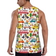 thumbnail image 3 of Xecao Transports with Animals Men's Tank Top Workout Quick Dry Sleeveless Gym Jogging Muscle Shirts Summer Swim Beach Tops, 3 of 9