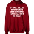 thumbnail image 2 of OXI Hoodie Sweatshirt - If I Had a Dollar For Everything, Basic Casual Hoodie for Men's and Women Fleece Hoodie Long Sleeve - Antiquee Cherry Small, 2 of 3