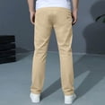 thumbnail image 6 of Gubotare Infant Pants Girl Boys' Twill Chino Pants School Uniform Relaxed Straight Flat Front Adjustable Waistband Youth Trousers 5T 6T (Beige,5-6 Years), 6 of 7