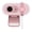 Pink, variant on 90 HD 1080p webcam with automatic light balancing, integrated privacy shutter, and built-in microphone
