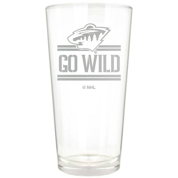 Minnesota Wild Etched 16oz. Rally Cry Pint Glass