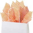 thumbnail image 2 of Orange Chevron Tissue Paper, 15"x20", 50 ct, 2 of 4