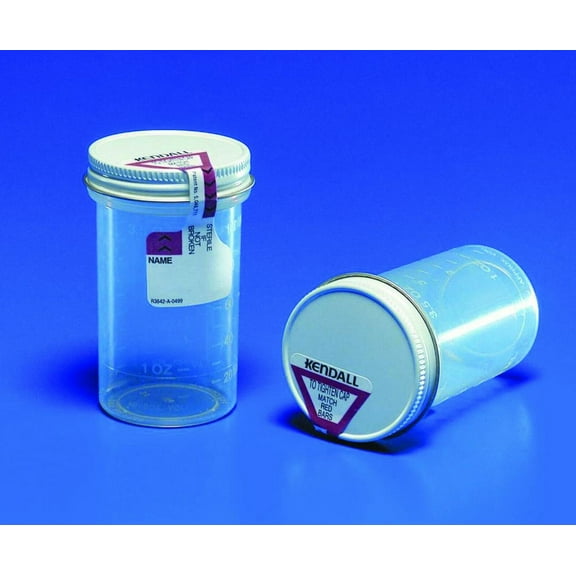 Precision Specimen Container 2 X 3-1/2 Inch Plastic Screw Cap 120 mL (4 Ounce) Sterile, 2200SA - CASE OF 200