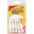 thumbnail image 2 of Johnson Swimming Grub Fishing Lure, White, 3 in, 1/4 oz, 2 of 5