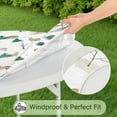 thumbnail image 5 of White Christmas Forest Animal Pattern Round Fitted Tablecloth with Elastic Edge,Dining Table Cover Waterproof,Outdoor Round Tablecloth for Camping,Dining,Indoor and Outdoor, 5 of 7