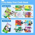 thumbnail image 2 of Libros para bebés de 0 a 6 meses con tela sensorial al tacto, 2 of 7