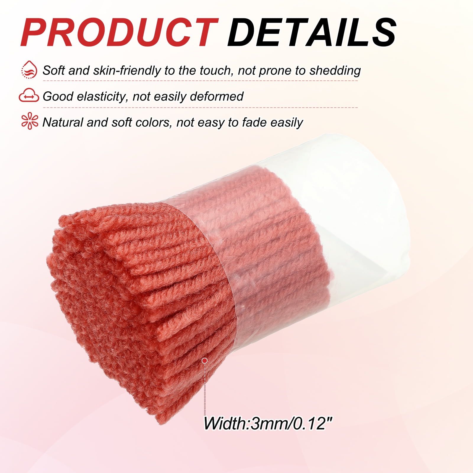15 Rolls Latch Hook Yarn, 3mm Matte Red Latch Hook Kit Yarn Precut Hook Rugs Making Crochet Bundles for Rug Adults Beginners Tapestry DIY Craft