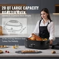 thumbnail image 2 of KFFKFF Electric Roaster Oven 20QT Turkey Roaster Oven with Self-Basting Lid 1450W with High-Dome Glass Lid with Defrost & Warm Function Adjustable Temperature Removable Pan&Rack Cool-Touch Handles, 2 of 9
