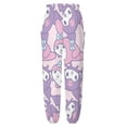 thumbnail image 4 of Kuromi And My Melody Women's Harem Pants, Hippie Casual Pants Flowy Yoga Trousers with Pockets, 4 of 7