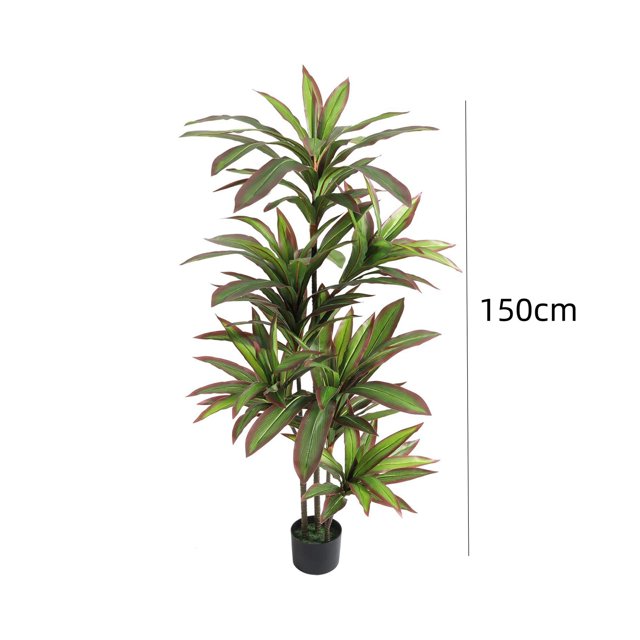 GloryStar Artificial Dracaena Plant, 5FT Decorative Fake Tree in Pot with Adjustable Branches and Leaves,Faux Dragon Tree Indoor Floor Plant for Home Decor Office Living Room Porch Housewarming