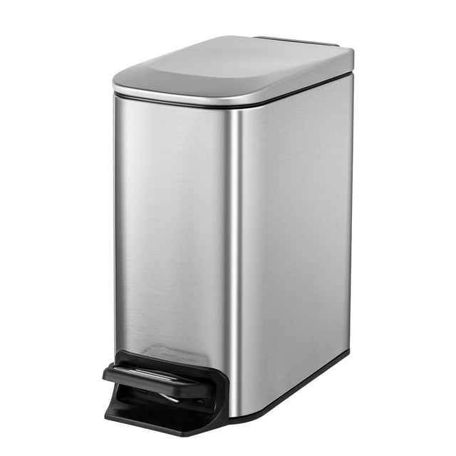 Bote de basura Cesun para baño pequeño, 6 L, 1,6 g, con tapa de cierre suave