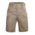 thumbnail image 2 of Fiudx Pantalones Cortos Cargo para Hombre, Pantalones Cortos Clásicos de Sarga para Trabajo, Pantalones Cortos Casuales Cómodos, Pantalones Cortos de Poliéster Transpirables, Uso Diario, Actividades, 2 of 4