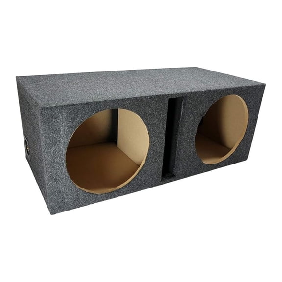 Dual 12" Sub Box Ported Vented Subwoofer Enclosure MDF Car Audio Stereo System