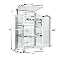 thumbnail image 3 of MAYEERTY 62" Tall Outdoor Wood Greenhouse with Wheels – Portable Cold Frame for Balcony, Garden, or Indoor Use with Adjustable Shelves and Roof Vent, 3 of 6