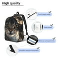 thumbnail image 4 of Rateoe Pilot Cat In Vintage Plane Pattern Canvas College Laptop Backpack,Travel Daypack,Durable Rucksack Travel Notebook Bag School Backpack Book Bag for Men Women-Small, 4 of 7