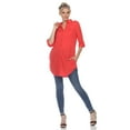 thumbnail image 2 of White Mark Women's Classic Button-Down Tunic Top, 2 of 6