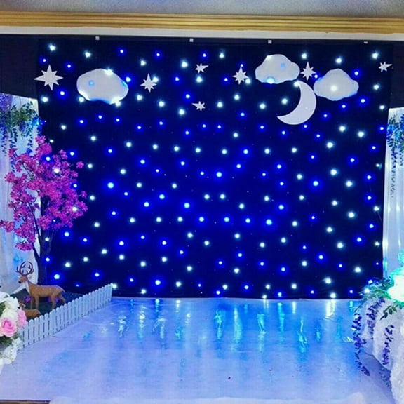 3*2m LED Stage Drape Starlight Backdrop LED Curtain for Wedding DMX Controller